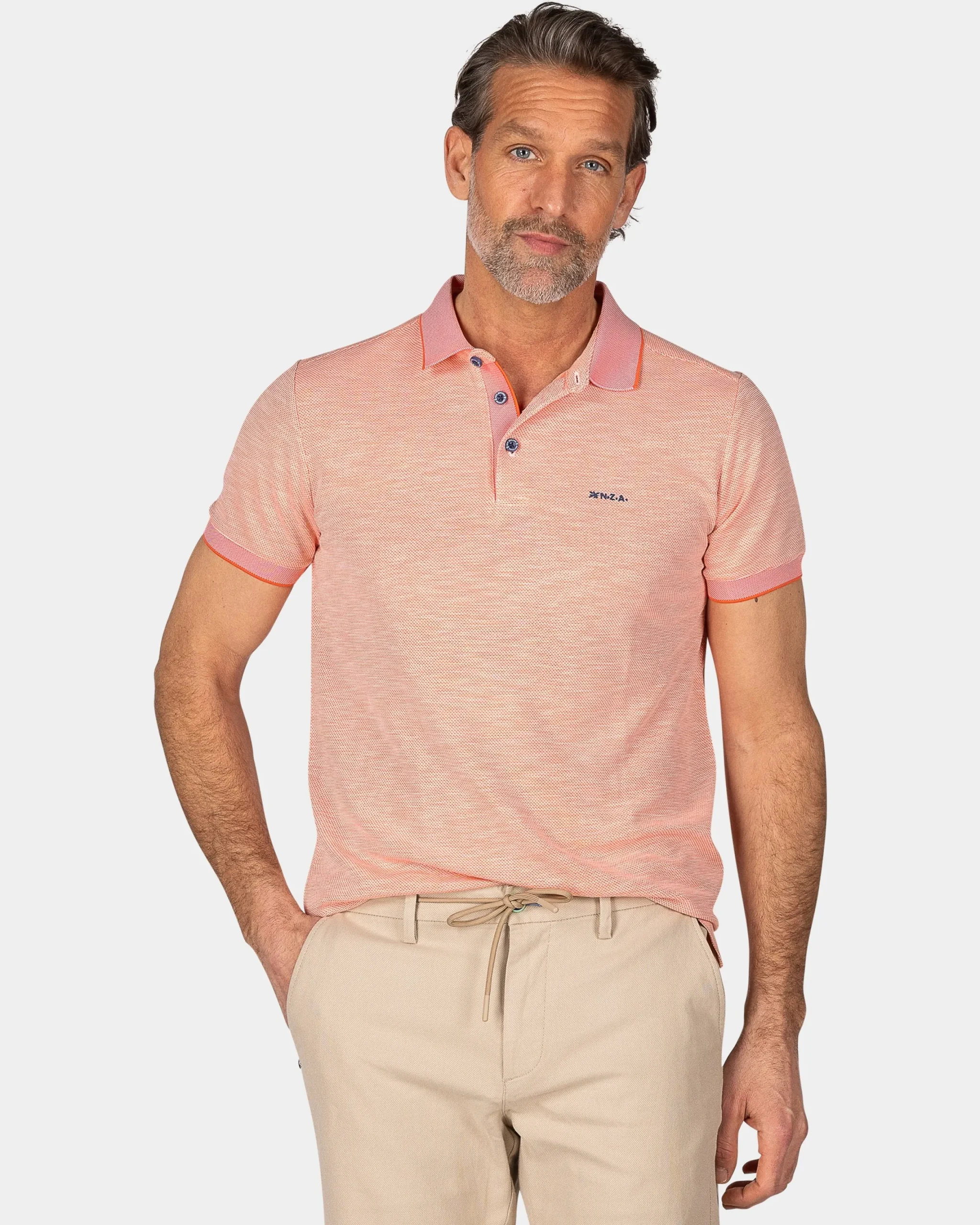 NZA New Zealand Auckland Oranje polo met modaal