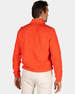 NZA New Zealand Auckland Oranje sweater met halve rits