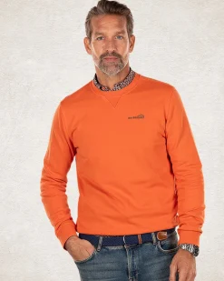 NZA New Zealand Auckland Oranje sweater met ronde hals -