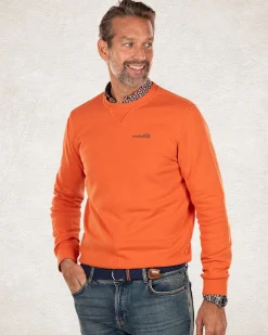 NZA New Zealand Auckland Oranje sweater met ronde hals -