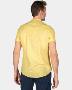 NZA New Zealand Auckland Overhemd zonder kraag met korte mouw -