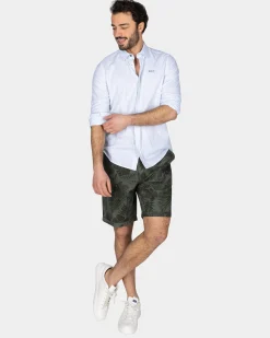 NZA New Zealand Auckland Pastelblauw linnen overhemd met elastaan