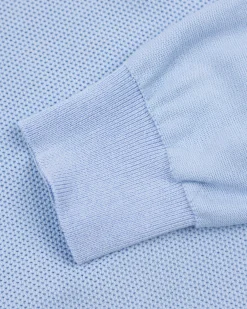 NZA New Zealand Auckland Pastelblauwe basis pullover met halve rits