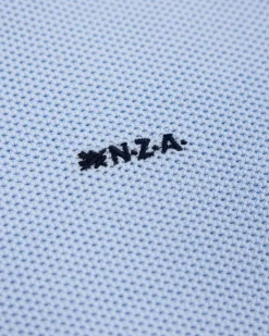 NZA New Zealand Auckland Pastelblauwe basis pullover met halve rits