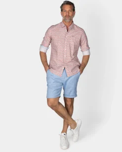 NZA New Zealand Auckland Pastelroze overhemd met grafische print