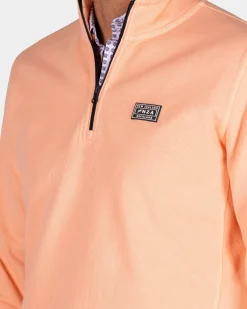 NZA New Zealand Auckland Perzikkleurige sweater met halve rits