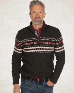 NZA New Zealand Auckland Pullover met halve rits van katoen en wol -