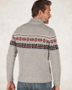 NZA New Zealand Auckland Pullover met halve rits van katoen en wol -