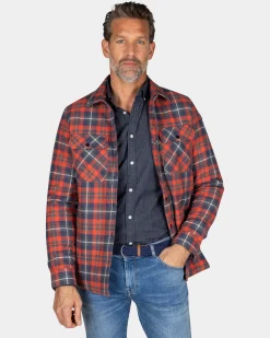 NZA New Zealand Auckland Roodgeruit flannellen gewateerd overhemd -