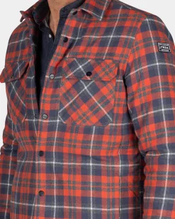 NZA New Zealand Auckland Roodgeruit flannellen gewateerd overhemd -