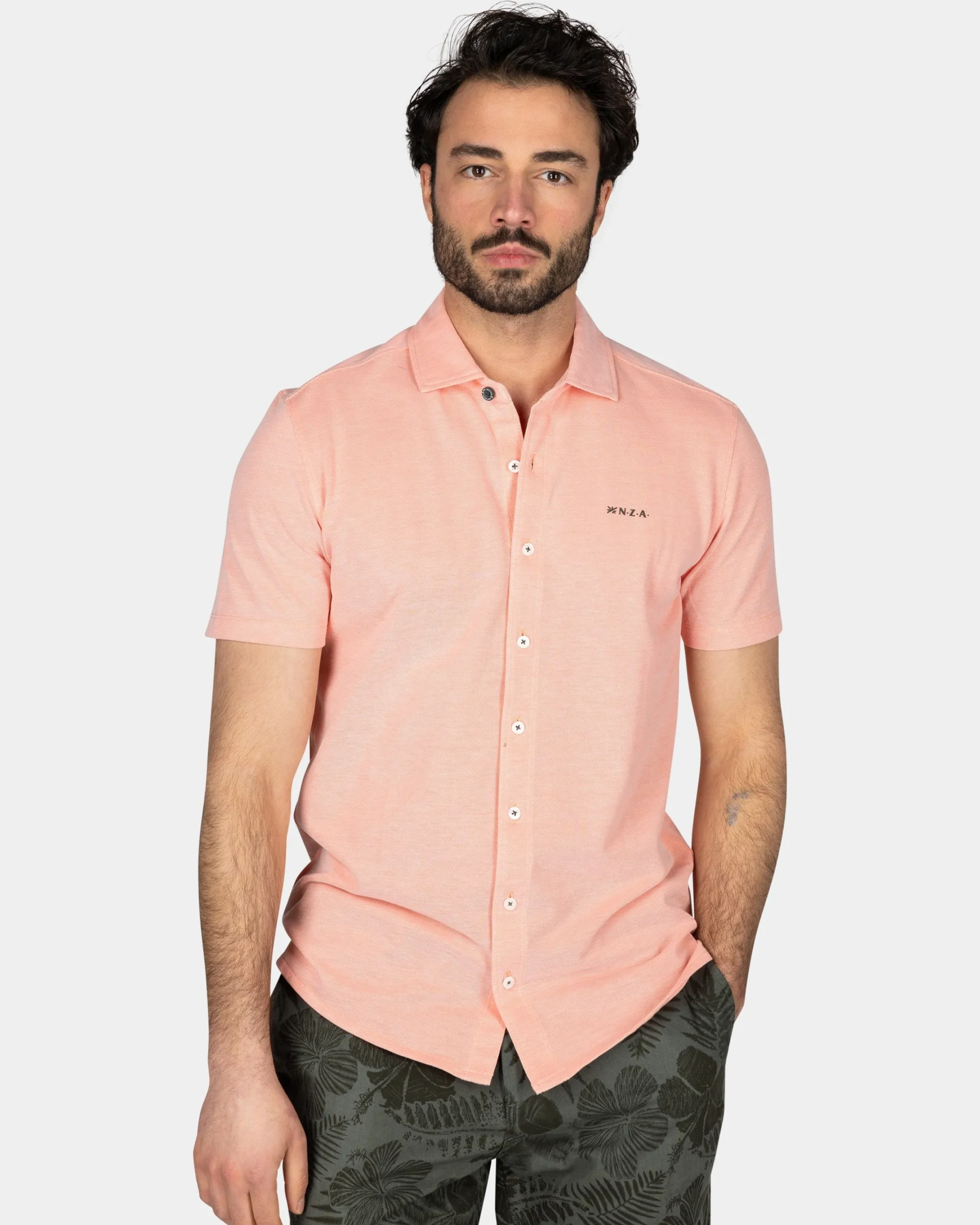NZA New Zealand Auckland Roze overhemd met korte mouw