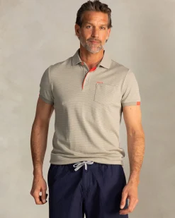 NZA New Zealand Auckland Taupe polo van katoen en gerecyclede polyester