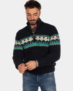 NZA New Zealand Auckland Trui met halve rits Aranga -