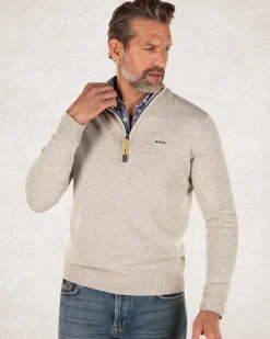 NZA New Zealand Auckland Trui met halve rits met wol -