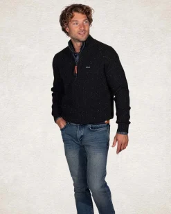 NZA New Zealand Auckland Trui met halve rits van wol en katoen -