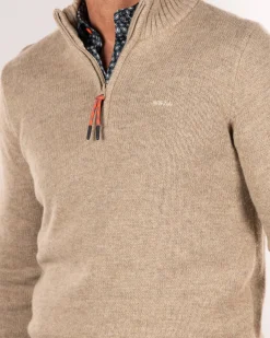 NZA New Zealand Auckland Trui met halve rits van wol mix -