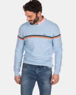 NZA New Zealand Auckland Trui met ronde hals lichtblauw -