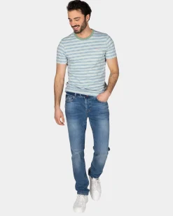 NZA New Zealand Auckland T-shirt met groene strepen