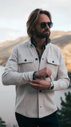 NZA New Zealand Auckland Wit katoenen overshirt -