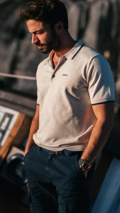 NZA New Zealand Auckland Witte jersey polo -