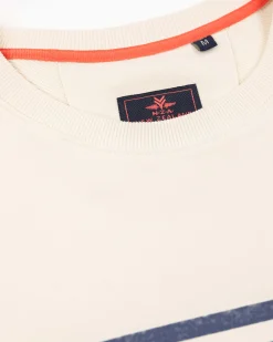 NZA New Zealand Auckland Witte sweater met blauwe streep -