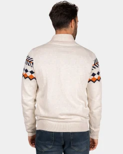 NZA New Zealand Auckland Witte trui met gebreid patroon -