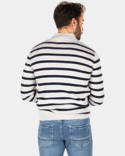 NZA New Zealand Auckland Witte trui met strepen -