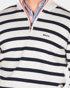 NZA New Zealand Auckland Witte trui met strepen -