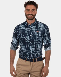 NZA New Zealand Auckland Woodville navy overhemd -