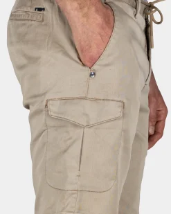 NZA New Zealand Auckland Zandkleurig cargo short met stretch