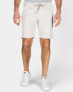 NZA New Zealand Auckland Zandkleurig gestreepte chino short