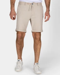 NZA New Zealand Auckland Zandkleurig linnen stretch short