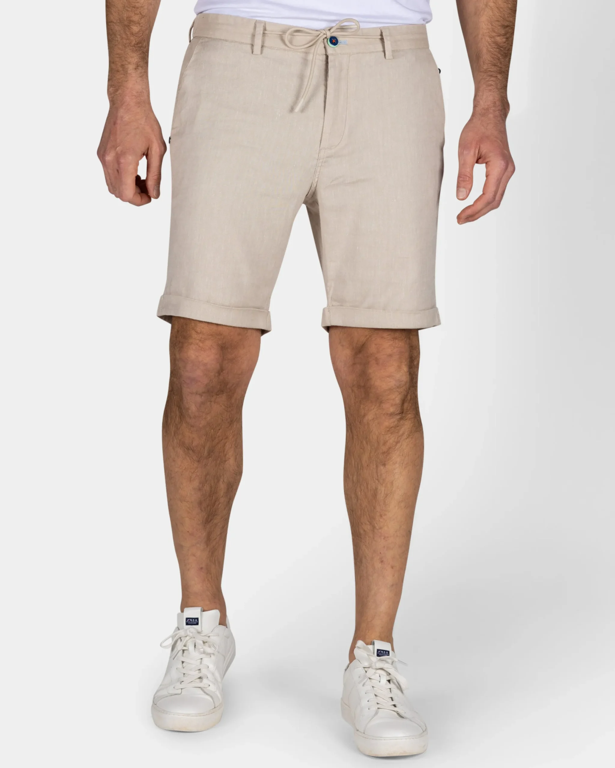 NZA New Zealand Auckland Zandkleurig linnen stretch short