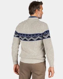 NZA New Zealand Auckland Zandkleurige gebreide katoenen pullover -